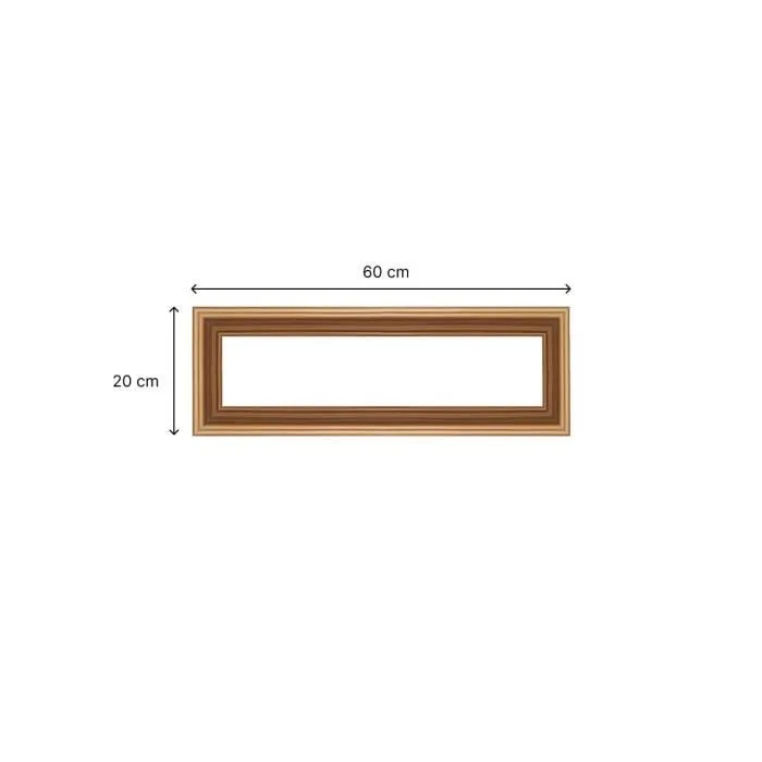 Nordlinger Pro NORDLINGER PRO - Kit de moulures décoratives en bois massif FSC, prédécoupées 45°, pour cadre 20x60cm, section 14mm x 42mm