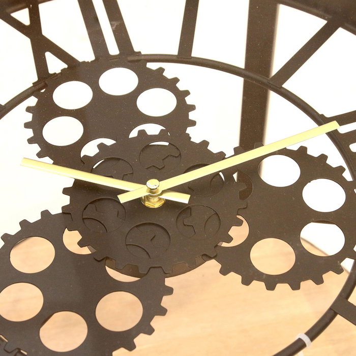 Home Deco Factory Table auxiliaire avec horloge d.40,5 cm