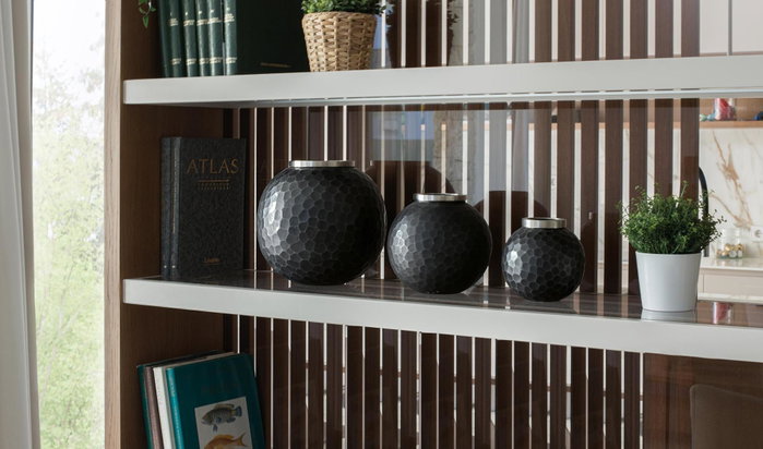 GINER Y COLOMER Fabrica2 - Lot de 3 Vases Décoratifs en Métal Aluminium avec Effet Martelé - Design Moderne - Couleur Gris Foncé