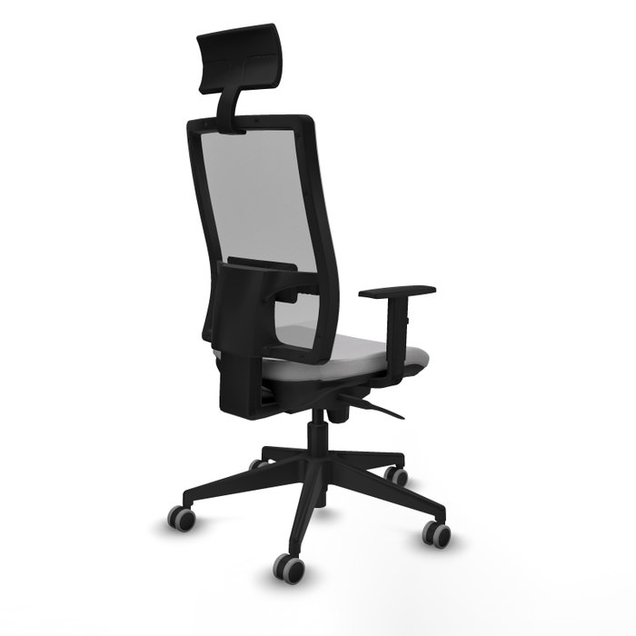 Piqueras y Crespo Chaise de Bureau Horna Gris Clair avec Appui-tête Piqueras y Crespo Chaise de Bureau Horna Gris Clair avec Appui-tête