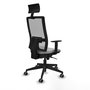 Piqueras y Crespo Chaise de Bureau Horna Gris Clair avec Appui-tête