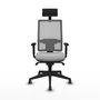 Piqueras y Crespo Chaise de Bureau Horna Gris Clair avec Appui-tête