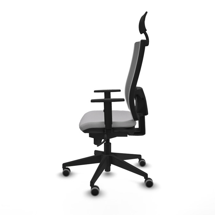 Piqueras y Crespo Chaise de Bureau Horna Gris Clair avec Appui-tête Piqueras y Crespo Chaise de Bureau Horna Gris Clair avec Appui-tête