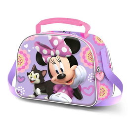 Karactermania - Merendero enfant Minnie 3D, boîte à goûter à fermeture éclair isolante avec anse réglable, polyester, 20 x 26 x 10 cm