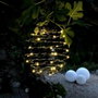 Lumisky Orion - Suspension solaire spirale micro LED blanc chaud - Noir