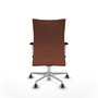 Piqueras Y Crespo Silla Albacete Marron avec mécanisme Sincro et base aluminium