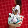 Karactermania Sac de plage Harley Quinn avec compartiment à fermeture éclair - 37 x 52 x 17 cm - Polyester - Beige