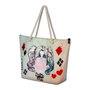 Karactermania Sac de plage Harley Quinn avec compartiment à fermeture éclair - 37 x 52 x 17 cm - Polyester - Beige