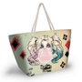Karactermania Sac de plage Harley Quinn avec compartiment à fermeture éclair - 37 x 52 x 17 cm - Polyester - Beige