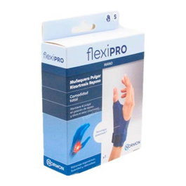 FLEXIPRO Orthèse de repos poignet et pouce droite Taille S-T Bleu