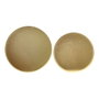 KSD Lot de 2 assiettes en fer doré Ø35 x 1,5 cm et Ø30 x 1,5 cm