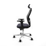 Piqueras y Crespo Chaise de Bureau avec Appui-tête Jorquera 2D086N2 Gris foncé