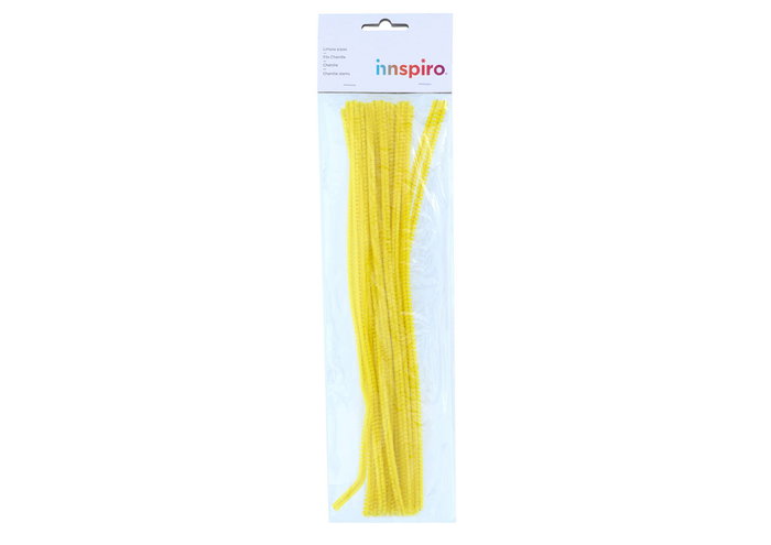 Innspiro Limpiapipas Chenille Jaunes 6mm x 30cm (Lot de 25)