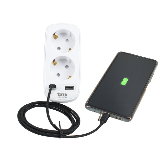 Prise Murale avec 2 Ports USB TM Electron 3.1