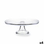 Quid Plateau pour gâteaux et biscuits Quid Tiffany Transparent verre (4 Unités) inevitable