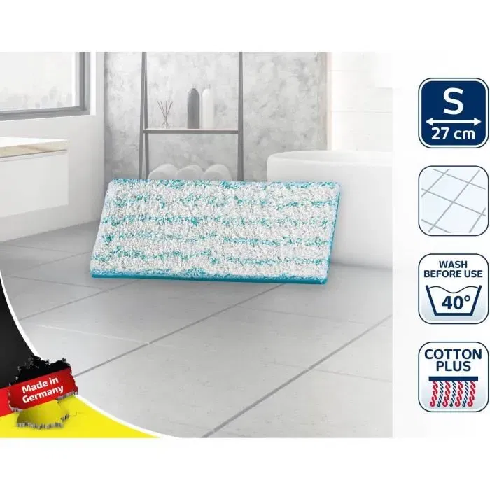 Leifheit Housse de rechange Cotton Plus 56611 pour balai serpillière Picobello S, éponge lavable 27 cm, pour sols en pierre et carrelages