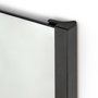 Emuca Miroir extractible pour l'intérieur de l'armoire, Peint en noir texturé, Acier et Plastique et Verre