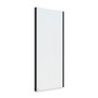 Emuca Miroir extractible pour l'intérieur de l'armoire, Peint en noir texturé, Acier et Plastique et Verre