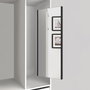 Emuca Miroir extractible pour l'intérieur de l'armoire, Peint en noir texturé, Acier et Plastique et Verre