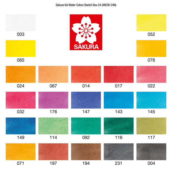 Sakura Koi Water Colors Pocket Field Sketch Box - 24 pastilles Sakura Koi Water Colors Pocket Field Sketch Box - 24 pastilles
