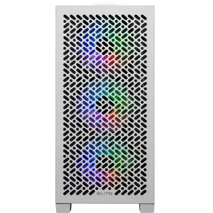 Cooler Master Elite 302 White Boîtier PC Mini-Tower mATX Blanc - Compatible Eau, 3 Ventilos ARGB 120 mm, USB-C, Mesh Avant, GPU 365 mm
