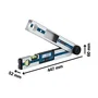 Bosch Professional Mesureur d'Angle GAM 220 - Gamme 0-220°, Précision ±0.1°, Longueur 40 cm, Alimentation 4 piles AA