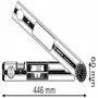 Bosch Professional Mesureur d'Angle GAM 220 - Gamme 0-220°, Précision ±0.1°, Longueur 40 cm, Alimentation 4 piles AA