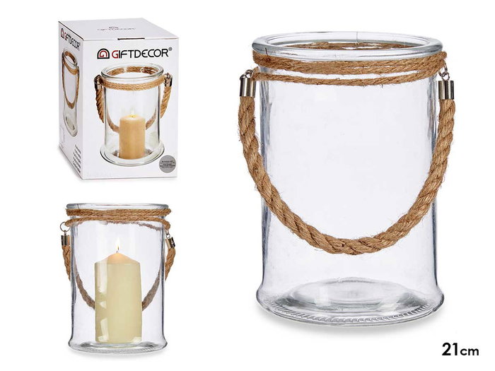 GIFTDECOR Porte-bougie Cristal Cuerda Grande GIFTDECOR Porte-bougie Cristal Cuerda Grande