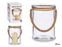 GIFTDECOR Porte-bougie Cristal Cuerda Grande