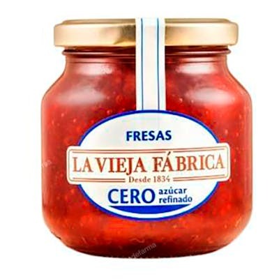 La Vieja Fabrica - Confiture de Fraises Sans Sucre Raffiné 280 g, Édulcorant 100% Naturel à Base de Fruits, Sans Conservateurs Ni Colorants La Vieja Fabrica - Confiture de Fraises Sans Sucre Raffiné 280 g, Édulcorant 100% Naturel à Base de Fruits, Sans Conservateurs Ni Colorants