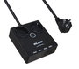 Elbe RE-001-UN Reglette Électrique 2 Prises AC et 4 Ports USB 3680W - 1,8 Mètres avec Protection Enfant et Anti-Surtension