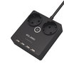 Elbe RE-001-UN Reglette Électrique 2 Prises AC et 4 Ports USB 3680W - 1,8 Mètres avec Protection Enfant et Anti-Surtension