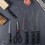 Cook Concept Ensemble de découpe de 7 pièces avec bloc en bois