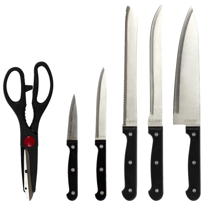 Cook Concept Ensemble de découpe de 7 pièces avec bloc en bois