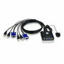 Aten CS22U Commutateur KVM VGA USB 2 ports avec sélecteur de port distant