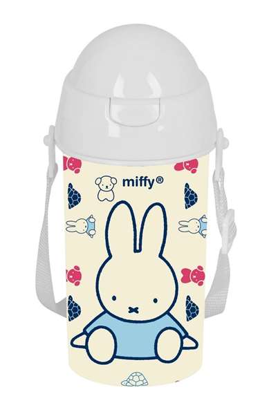 Safta - Bouteille isotherme 500 ml, ouverture automatique, avec paille, design Miffy "Buddy", 7.3 x 19.5 x 7.3 cm Safta - Bouteille isotherme 500 ml, ouverture automatique, avec paille, design Miffy "Buddy", 7.3 x 19.5 x 7.3 cm