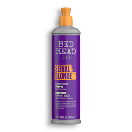 Tigi Bed Head Serial Blonde Shampooing Violet Sans Sulfate 400 ml - Neutralise les Reflets Jaunes pour Cheveux Blonds