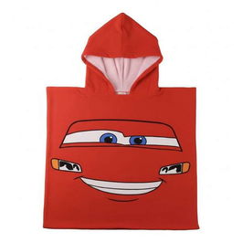 Serviette poncho avec capuche Cars Rouge 55 x 77 cm