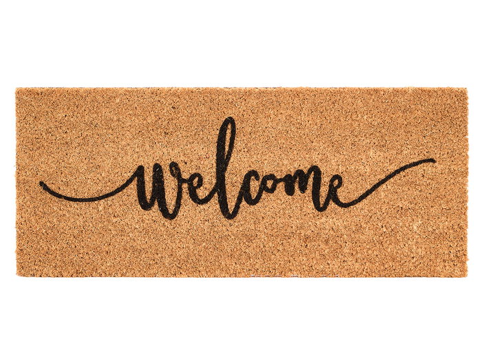 Giftdecor Felpudo Natural Welcome 25x60 cm Paillasson Coco et PVC (Set de 12)