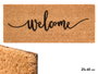 Giftdecor Felpudo Natural Welcome 25x60 cm Paillasson Coco et PVC (Set de 12)