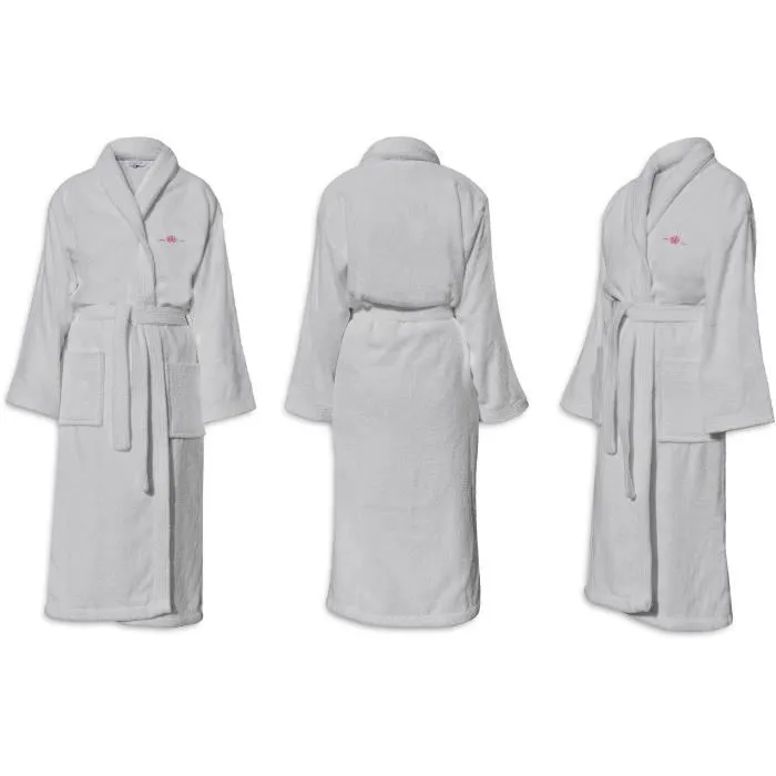 Le Temps D'Un Bain Peignoir Unisexe Gris Clair Taille S