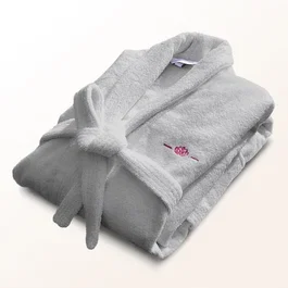 Le Temps D'Un Bain Peignoir Unisexe Gris Clair Taille S