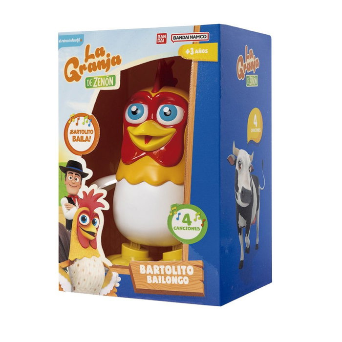 Bandai rojo Bartolito Bailongo Peluche électronique interactif avec marche danse et chansons La Granja de Zenón - GM85005