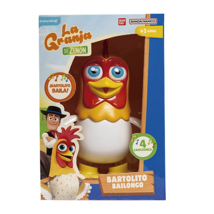 Bandai rojo Bartolito Bailongo Peluche électronique interactif avec marche danse et chansons La Granja de Zenón - GM85005