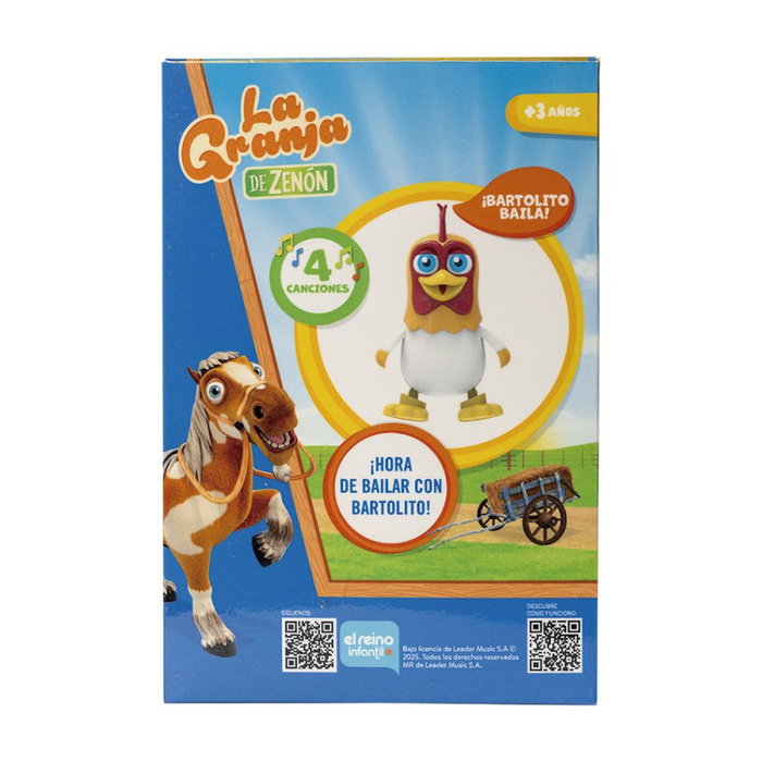 Bandai rojo Bartolito Bailongo Peluche électronique interactif avec marche danse et chansons La Granja de Zenón - GM85005