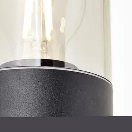 Brilliant Brilliant SERGIORO - Applique extérieure avec détecteur de mouvement, 2x E27 max 20W, aluminium/plastique noir dépoli, IP44, H.33.2xP.12.5xL.9cm