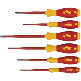 Wiha 3201K6 SoftFinish electric slimFix Set de 6 tournevis isolés