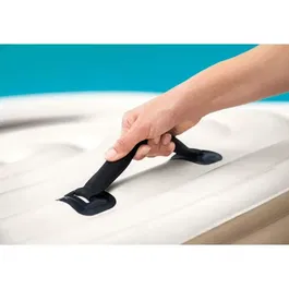 Intex - Couverture thermique pour spa rond PureSpa 4 places - Haute efficacité, protection et économie d'énergie - Réduit la déperdition de chaleur