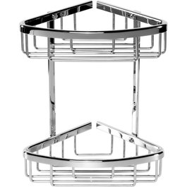 Tesa Aluxx Étagère d'angle de douche à deux niveaux, Chrome