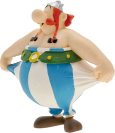 Plastoy Figurine Astérix Obelix tenant son pantalon 8 cm